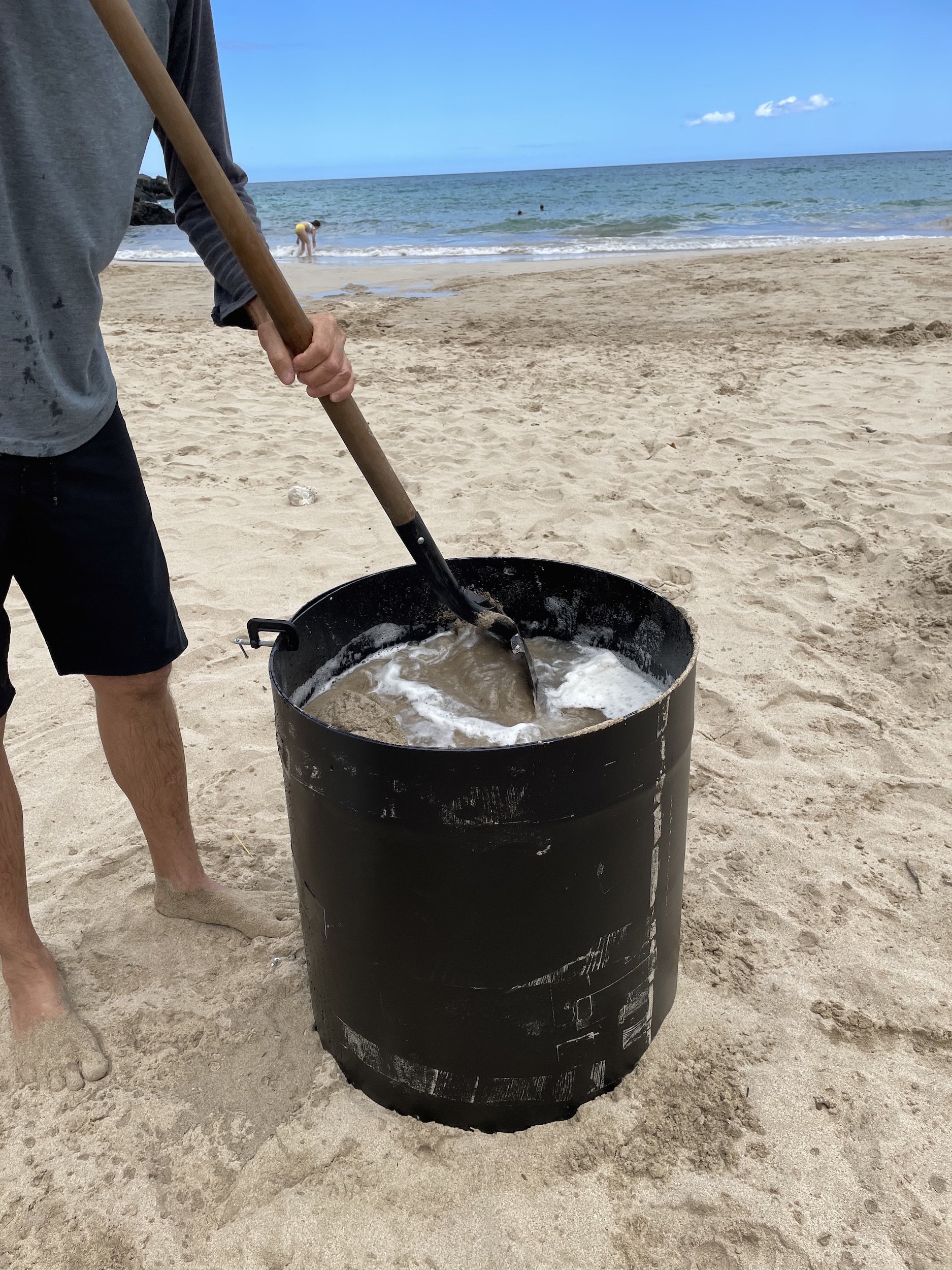 layer by layer sand sculpting form compaction