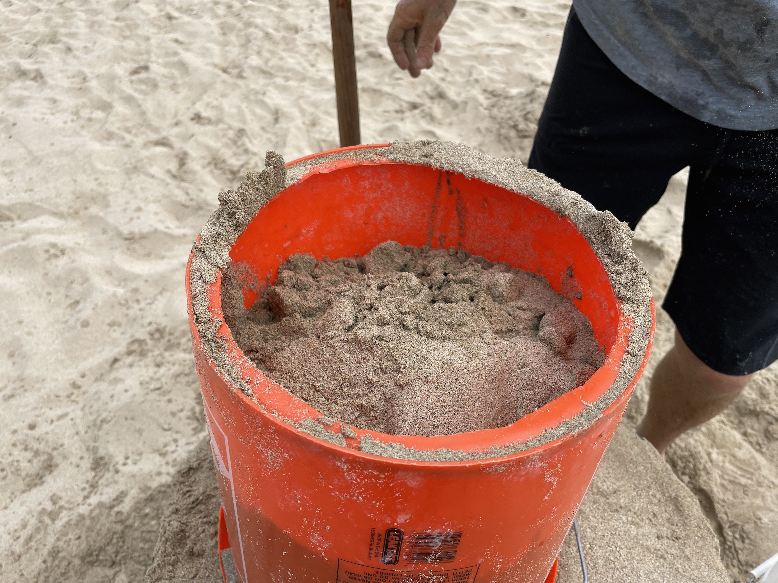caompact your sand at the beach