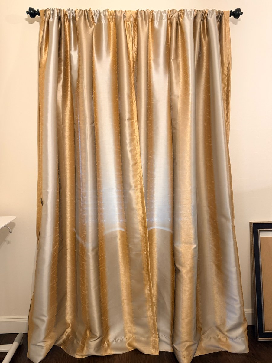 Gold curtain panels - set of 4 84”