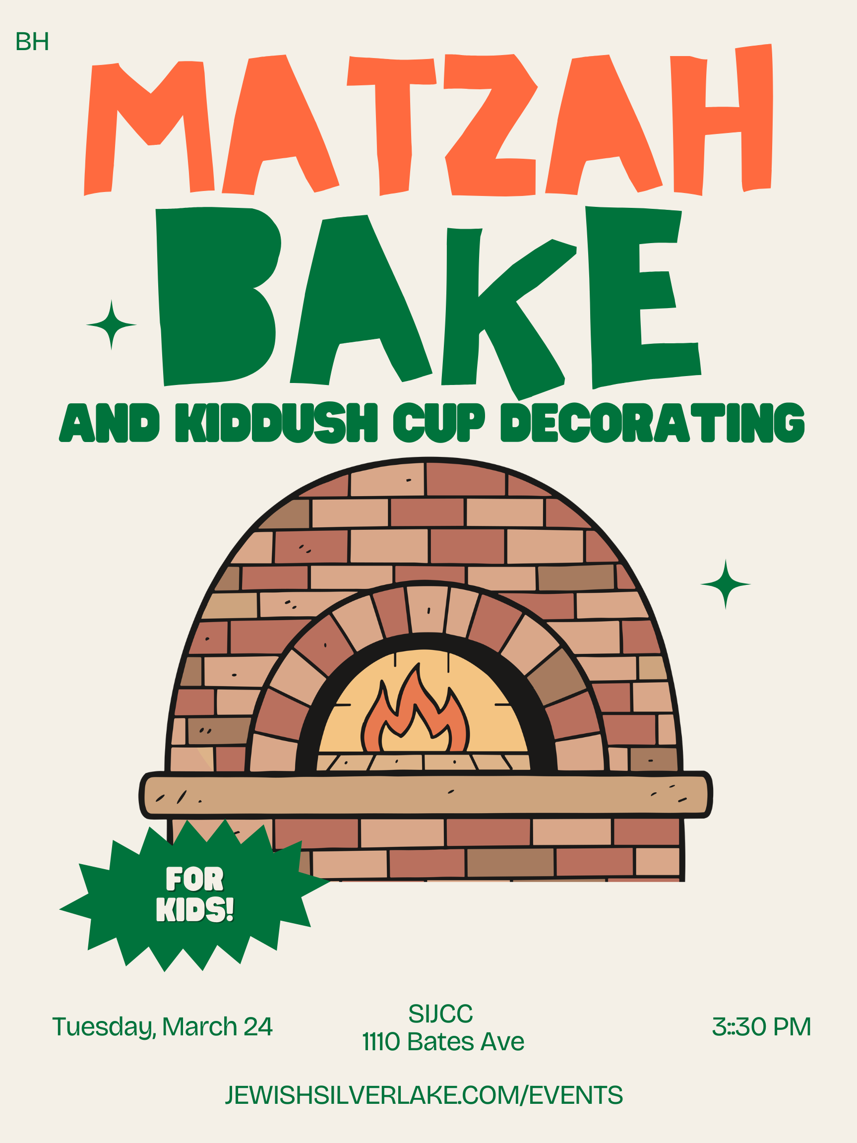 Matzah Bake & Kiddush Cup Decorating!