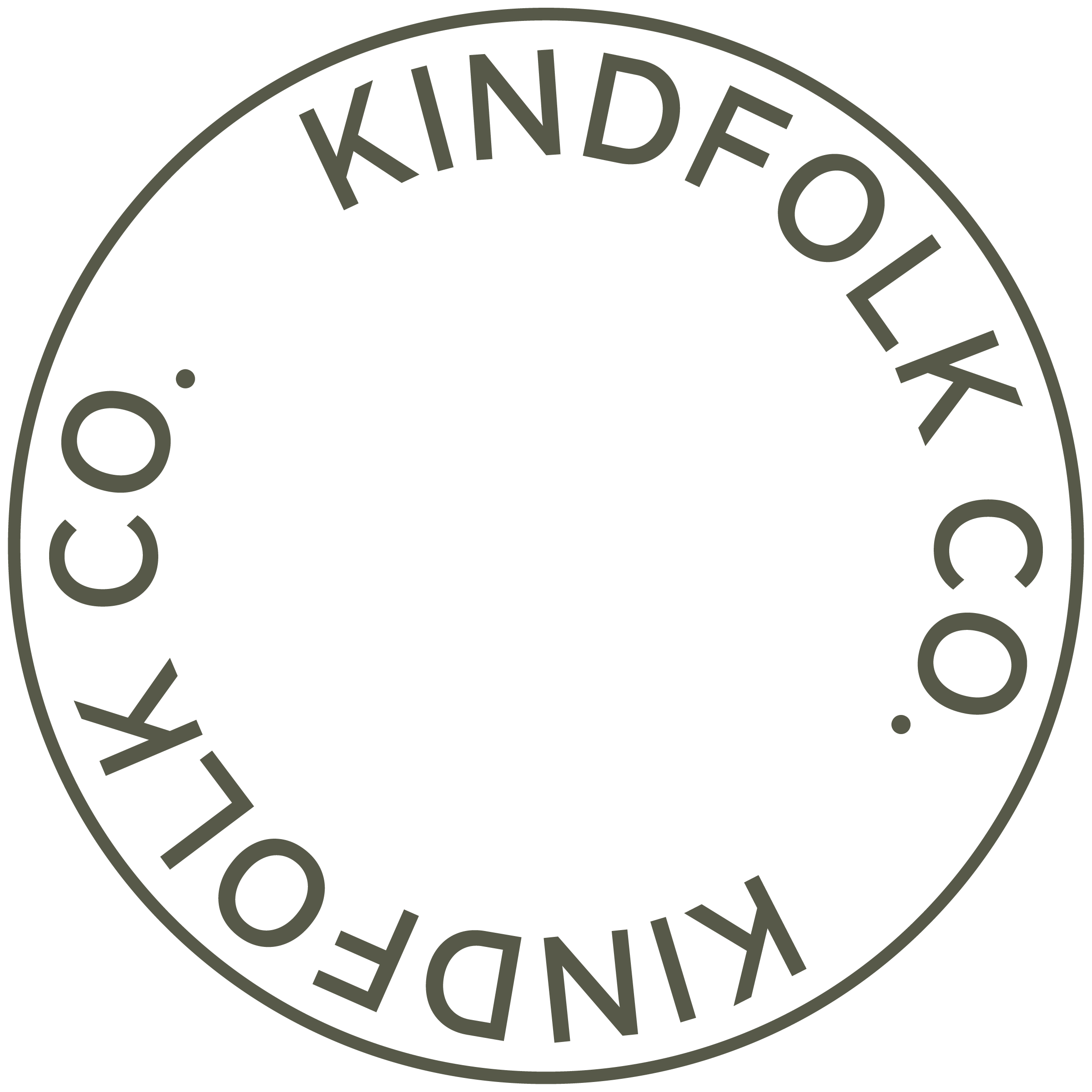 KindFolk brand kit circular brand mark