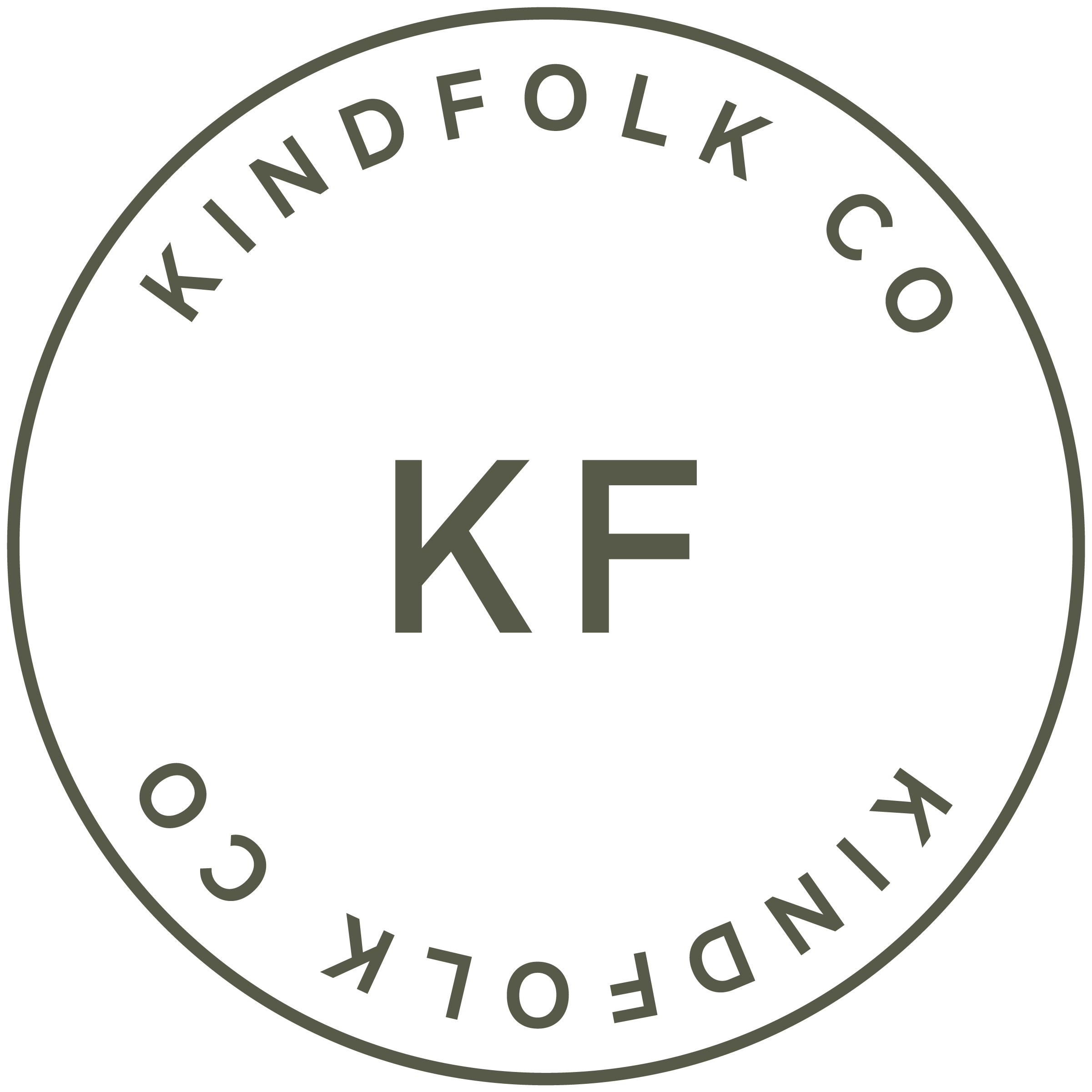 KindFolk brand kit circular brand mark