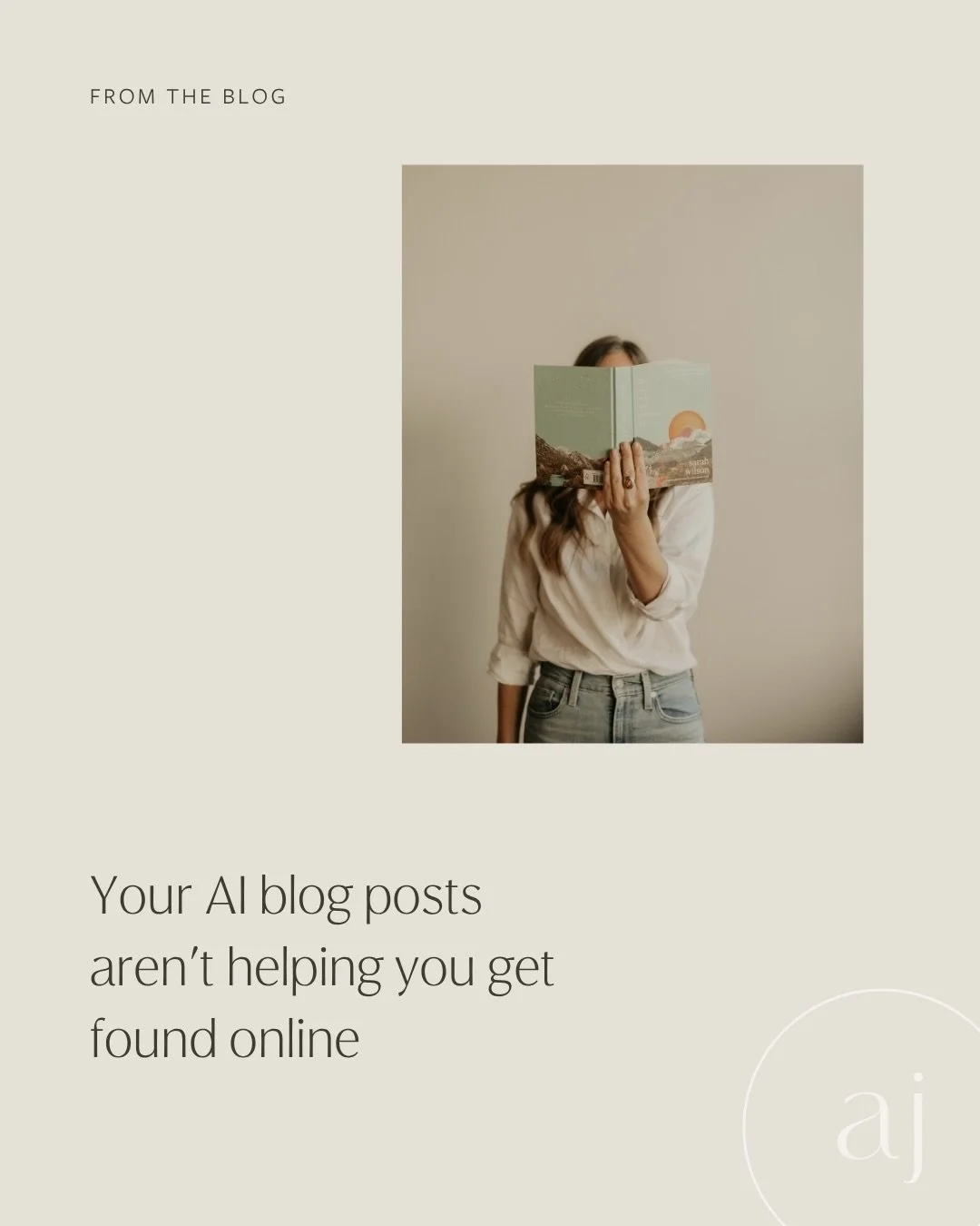 Regurgitating content from AI when you&rsquo;re writing a blog post is not only beige and unmemorable, it&rsquo;s not doing your discoverability (or your business) any favours.

When it comes to being discoverable through search &ndash; Google and AI