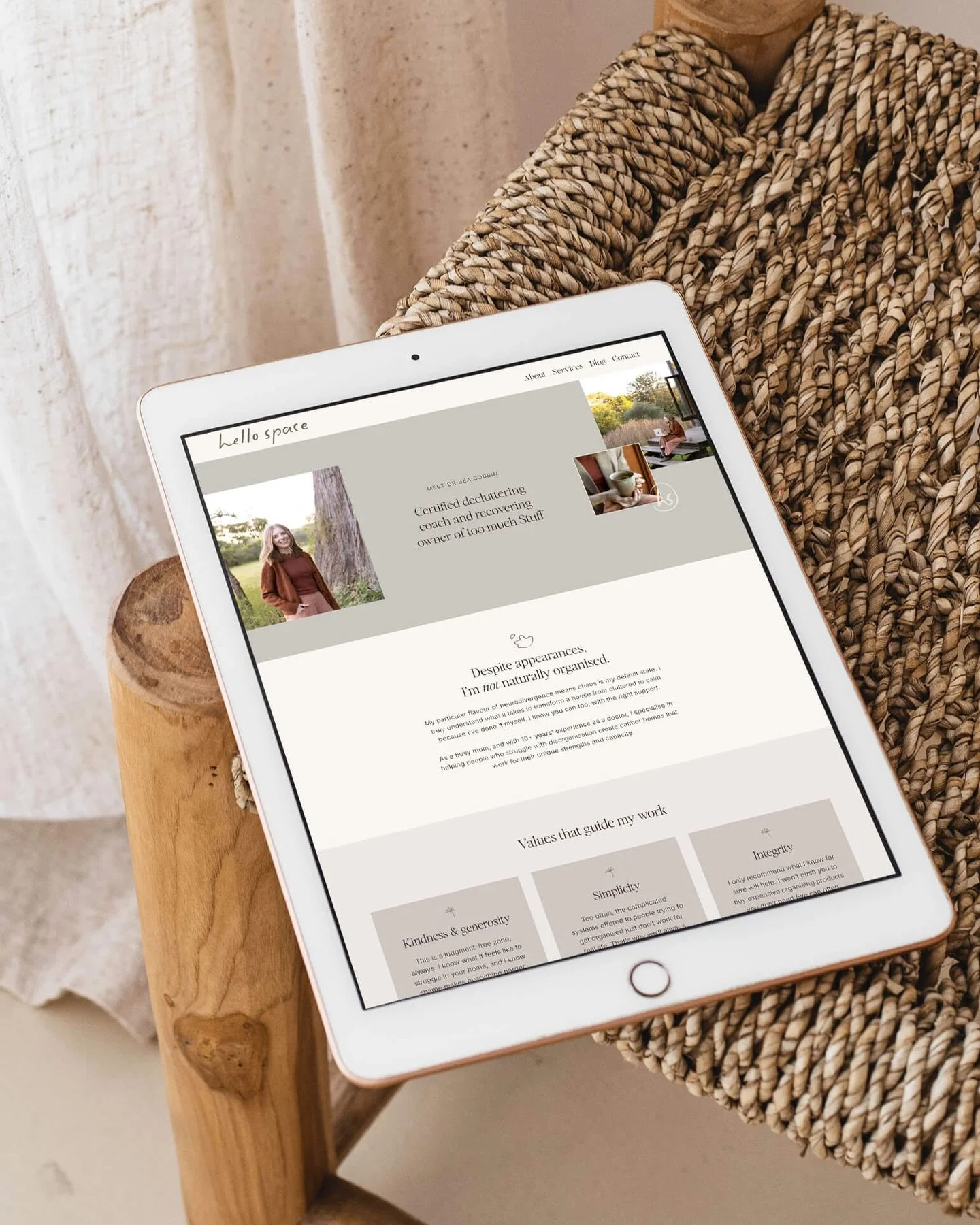 New brand and website reveal for Hello Space! (And wowsers, what an epic team of creative women we had working on this one!)

Hello Space is a professional decluttering service founded by Dr Bea Bobbin &ndash; certified decluttering coach and neurodi