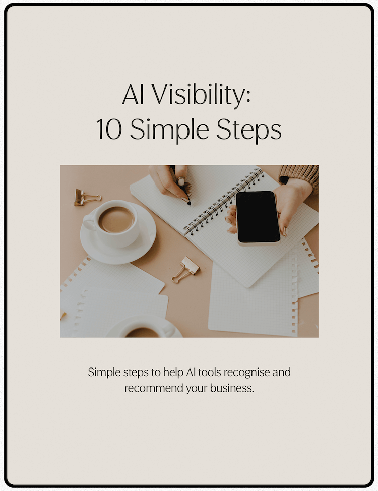AI Visibility Basics guidebook — a gentle introduction to AI visibility and SEO foundations, showing how to be recommended by tools like ChatGPT and Gemini.