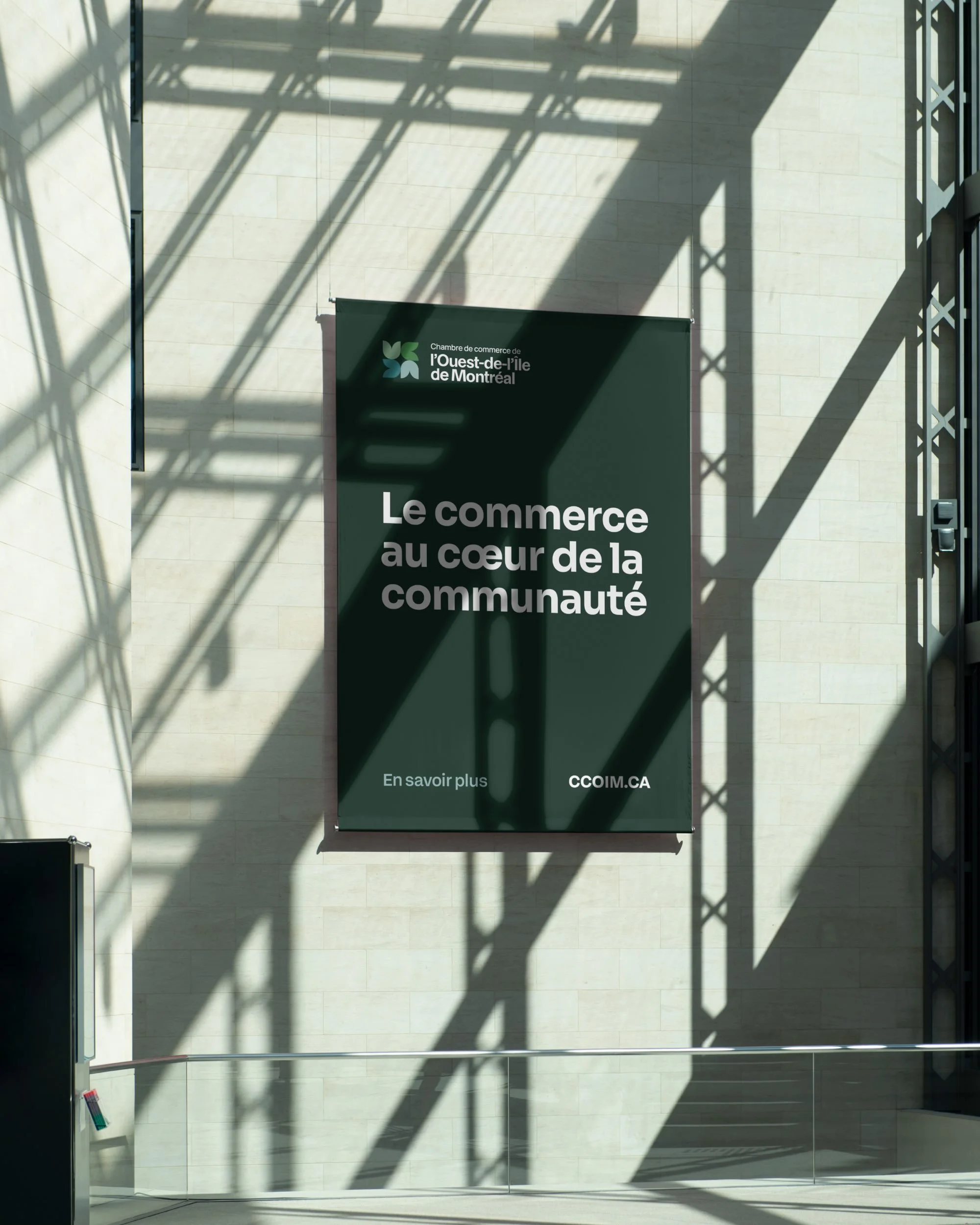 Still growing, still showing up for the community.

Brand identity design for the West Island of Montreal Chamber of Commerce (CCOIM). Almost 50 years of advocacy championing hundreds of local businesses &ndash; now with a look to match.

We&rsquo;ll