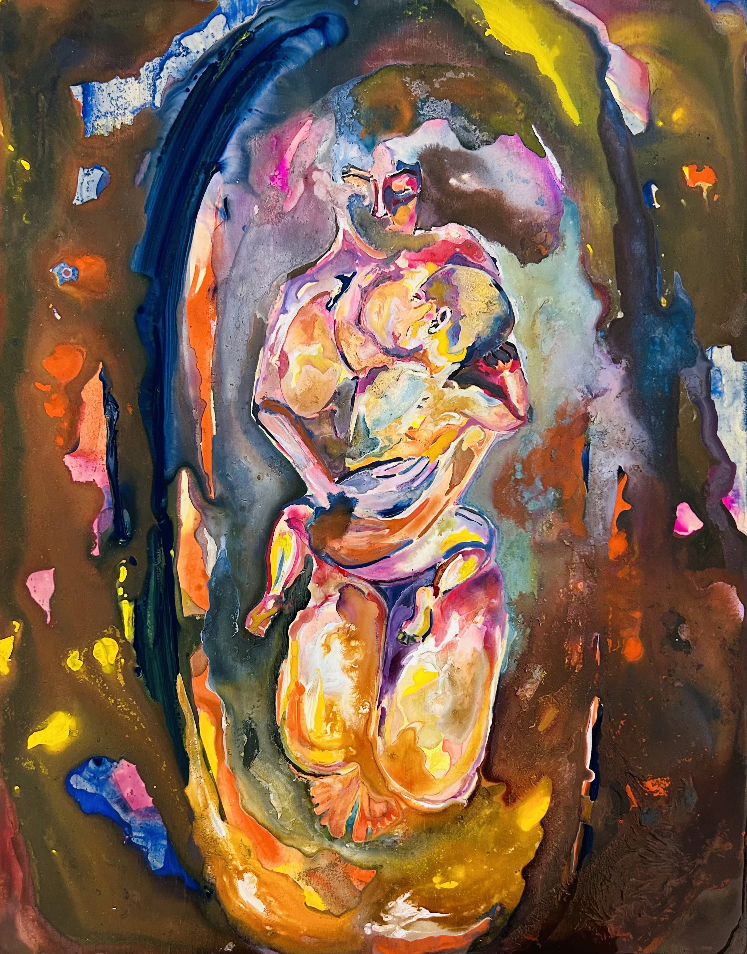 Maelstrom|Acrylic-Gouache on Wood Panel|14x11 Inches|2023