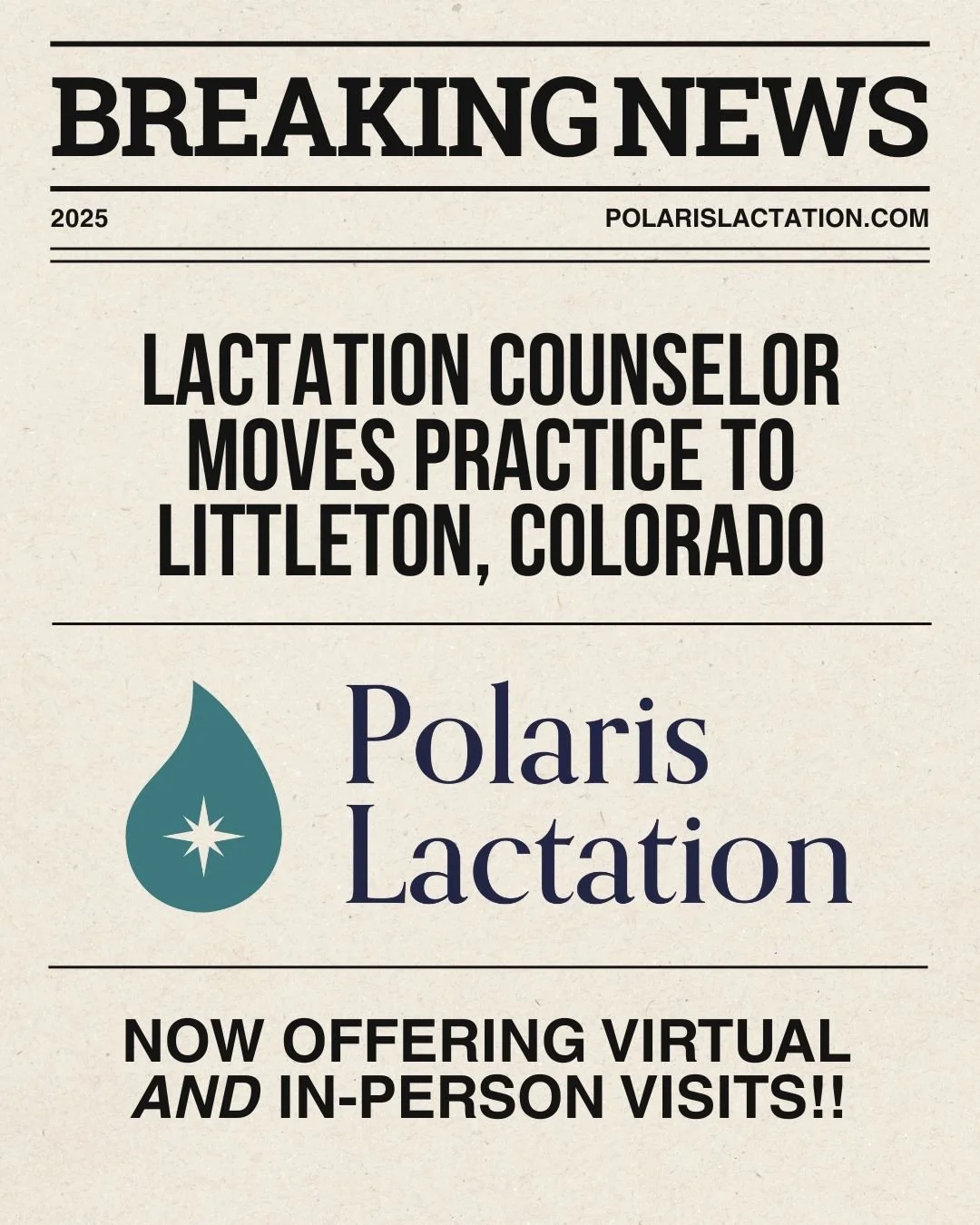 🎉 BIG NEWS! 🎉 
I&rsquo;ve officially moved my lactation practice to Littleton, Colorado and I couldn&rsquo;t be more excited! 

💛 Now offering in-person appointments (finally!!) in addition to the virtual support you already know and love. Whether