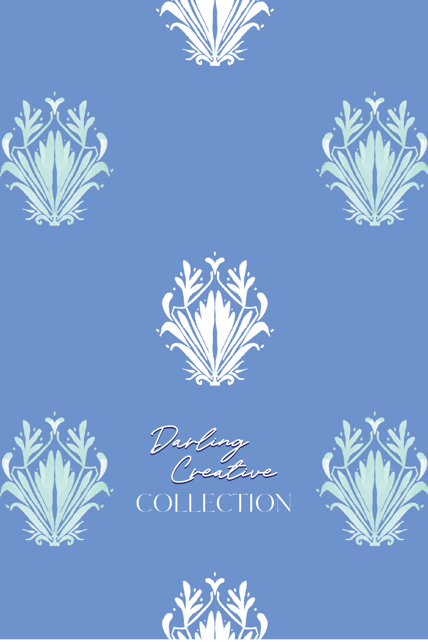 Sunburst - blue and white on periwinkle