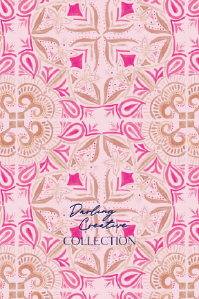 The traveller - orange and pink on soft pink