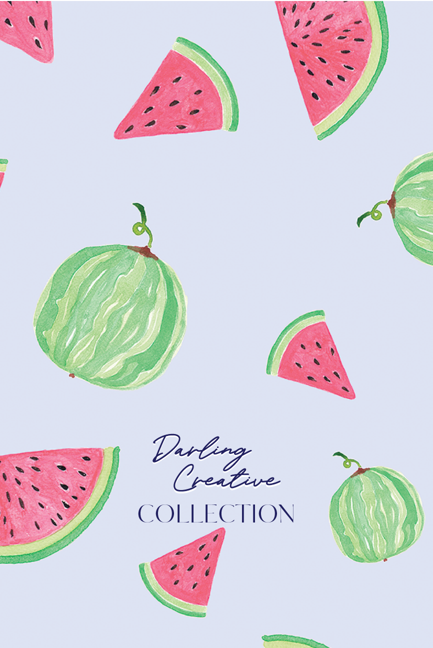 Crisp - watermelon on lavender