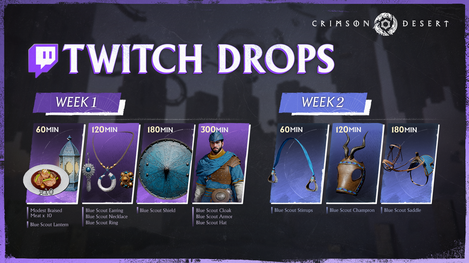 Crimson Desert Twitch Drops (All Rewards + How to Claim Them)