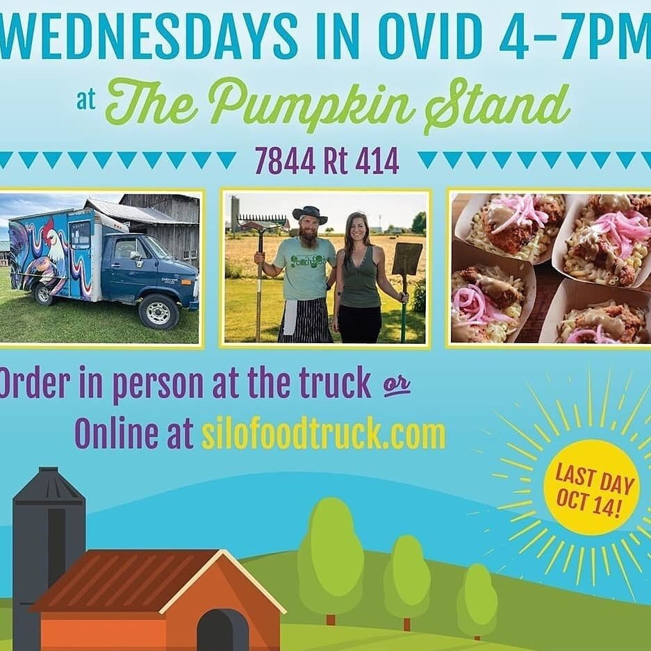 SILO Wednesday at The Pumpkin Stand TONIGHT!!! 🐓
⏰ 4PM-7PM
PRE-ORDER or stop by!

Extended Stand and U-Pick hours tonight until 7PM!🎃

Every Wednesday ➡️ Oct 14th!

@silofoodtruck