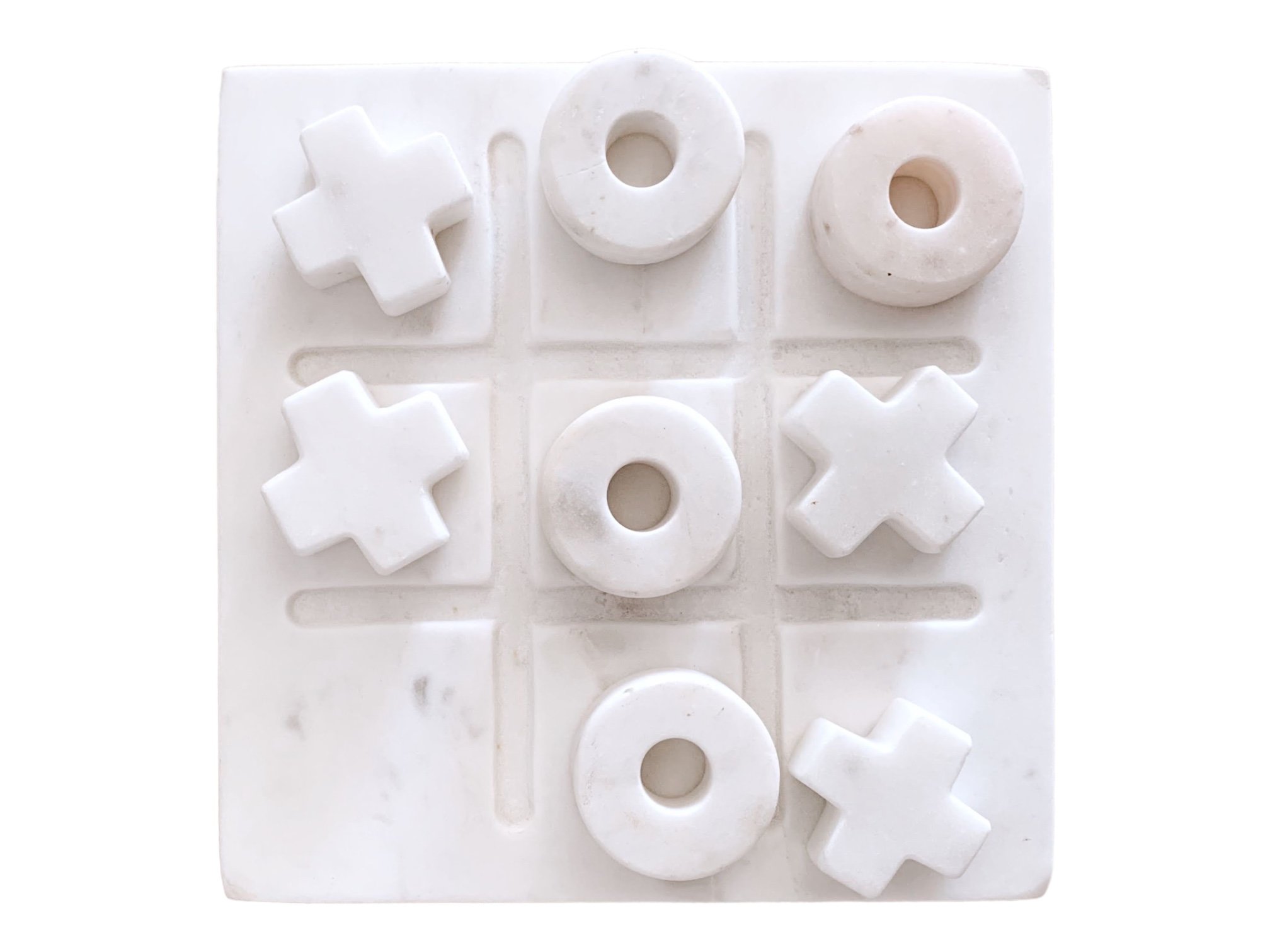 Green and White Marble Tic Tac Toe - Magnolia