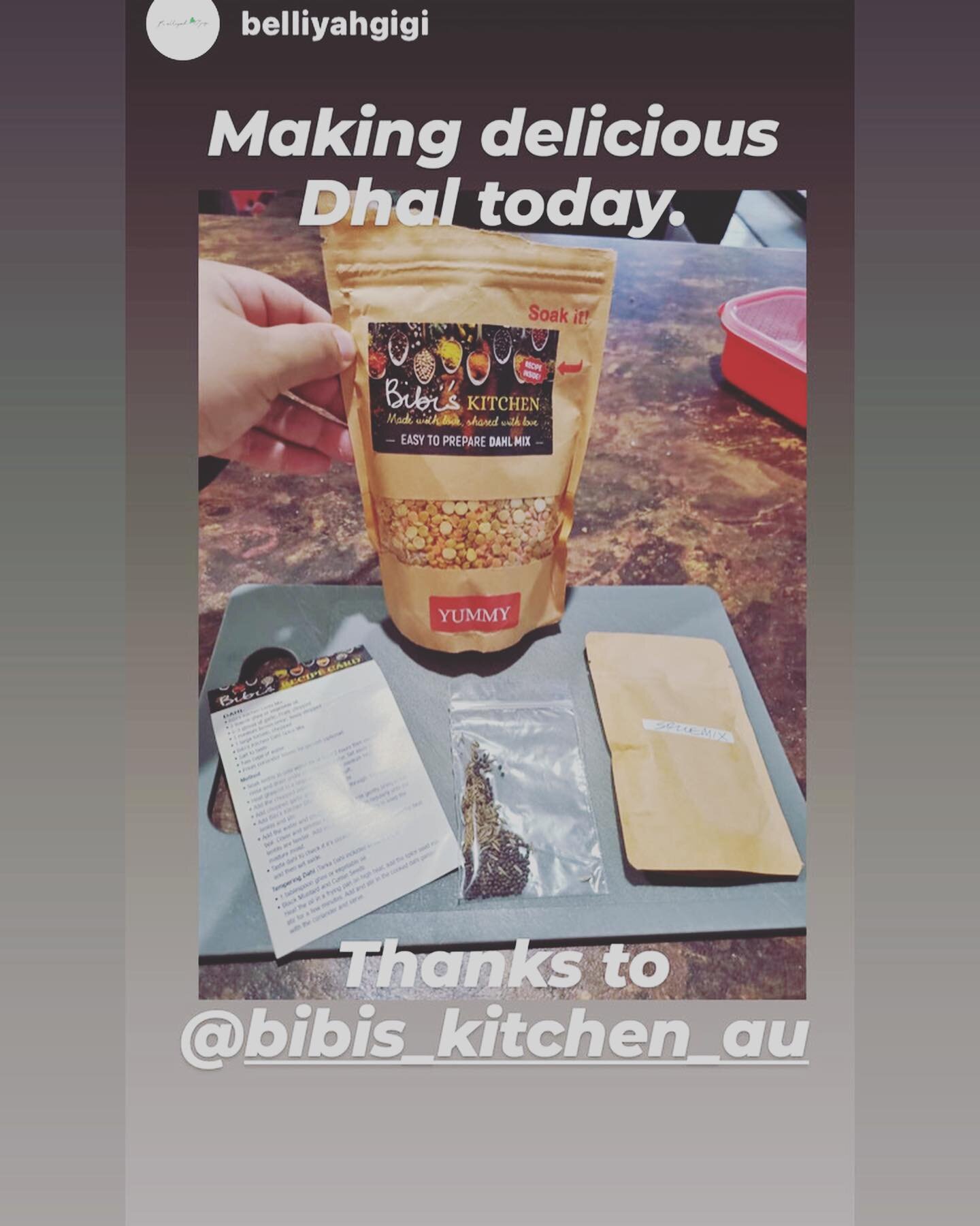 Thank you beautiful Edith @belliyahgigi  for sharing.Edith has been a support and regularly purchases @bibis_kitchen_au . I am very grateful as well as everyone else from Instagram family helping each other &lsquo;grow&rsquo; with our passion. Thank 