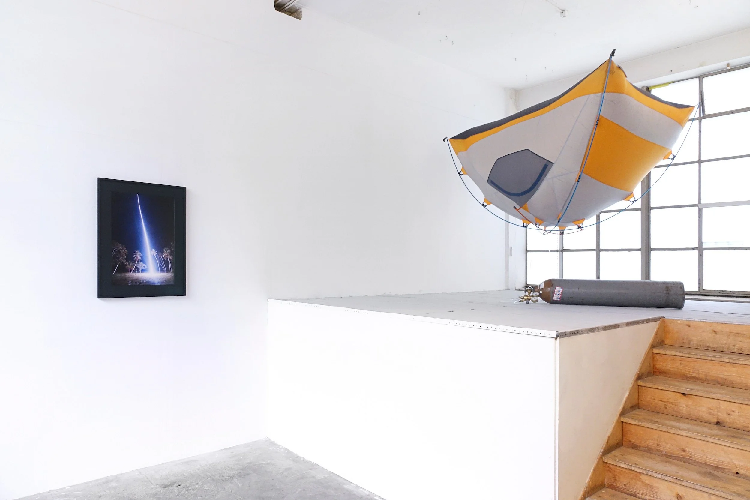 Installation-view:
From Science To Fiction
March 12 - April 9, 2016
Florian Christopher
Verein für Gegenwartskunst 
Zurich
Julius von Bismarck 
Catatumbo I, 2015 
C-Print 
70 x 46 cm 
Edition von 10 + 2 AP 
 
Malte Bartsch 
Zelt, 2014 
Two person