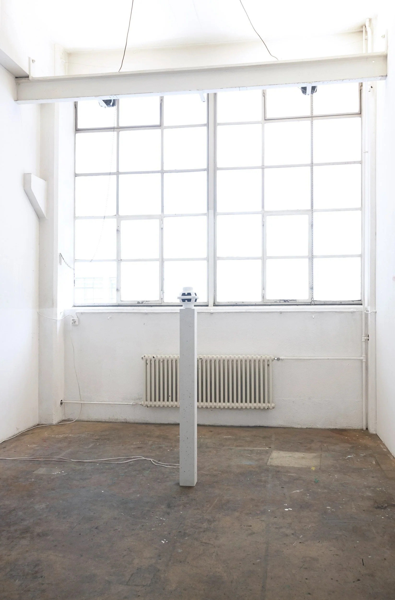 Installation-view:
From Science To Fiction
March 12 - April 9, 2016
Florian Christopher
Verein für Gegenwartskunst 
Zurich
Armin Keplinger
L:R, 2013
Two hifi woofer 21c, amplifier, cable, MP3 player, concrete 
140 x 16 x 17 cm