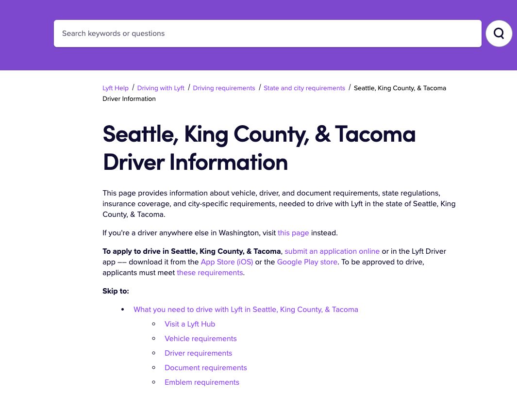 Help Center Support Article: Seattle Paid Sick and Safe Time 