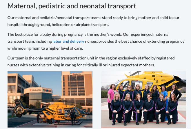 Medical Article: Maternal-fetal care at Medical City Children's Hospital