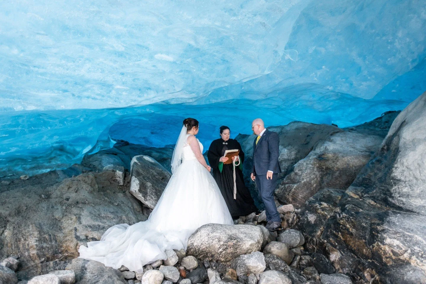 When you said you wanted something unforgettable &mdash; this is what we heard.

An ice cave ceremony in the heart of Norway. Blue glacial walls, ancient silence, and two people beginning the rest of their lives. There's nowhere else on earth quite l