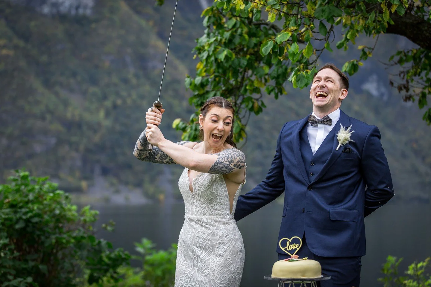 Viking traditions. Real Norwegian heritage. And a wedding day that feels like a saga.

The sword. The oaths spoken in the shadow of the mountains. A fjord ceremony is not a theme. It is a celebration rooted in the land where these stories began.

We 