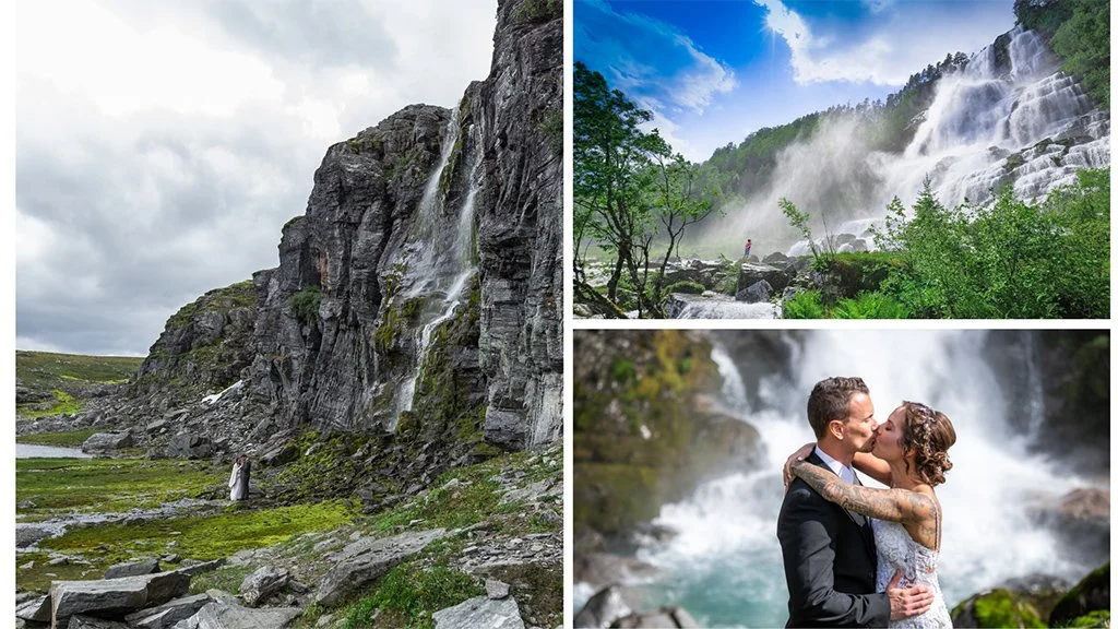 Waterfall weddings in Norway