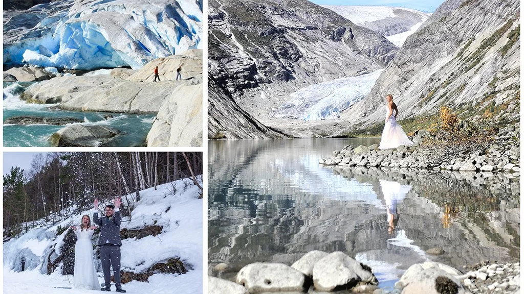 Glacier wedding venue in Norway