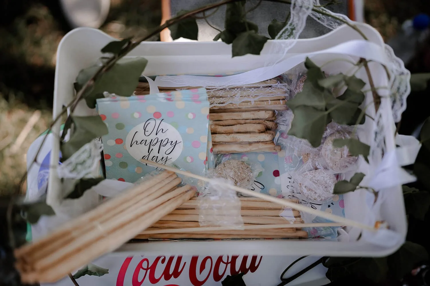 Snacks und Dekoration bei Picknick nach Trauung