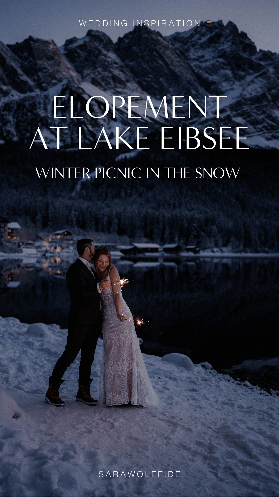 Winter picnic in the snow – elopement at Eibsee