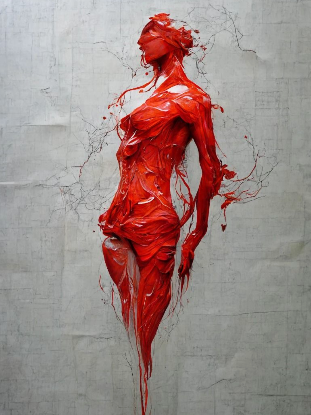 melting red woman that depicts burning fire season of sagittarius season