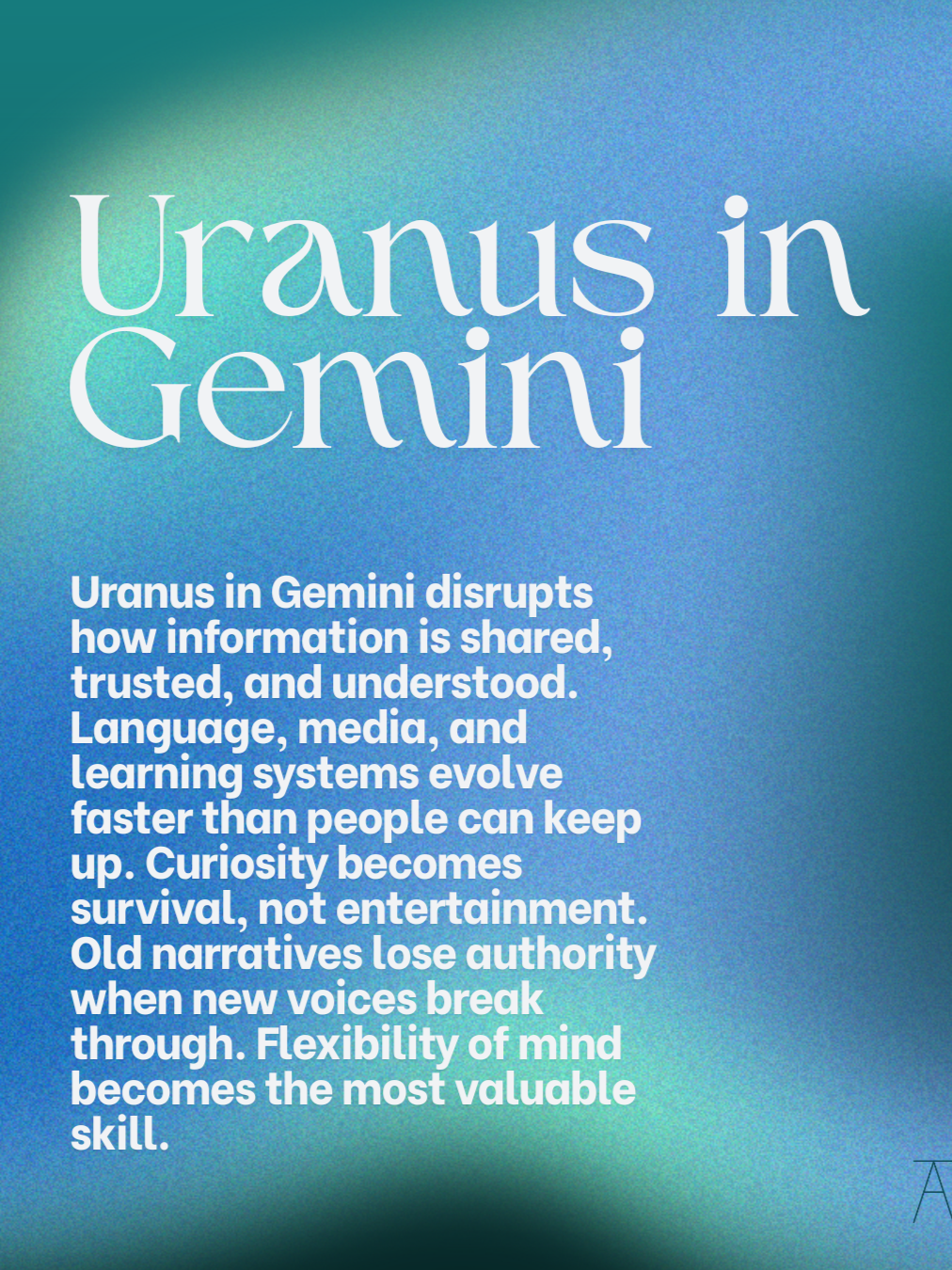 uranus enters gemini inforgraphic