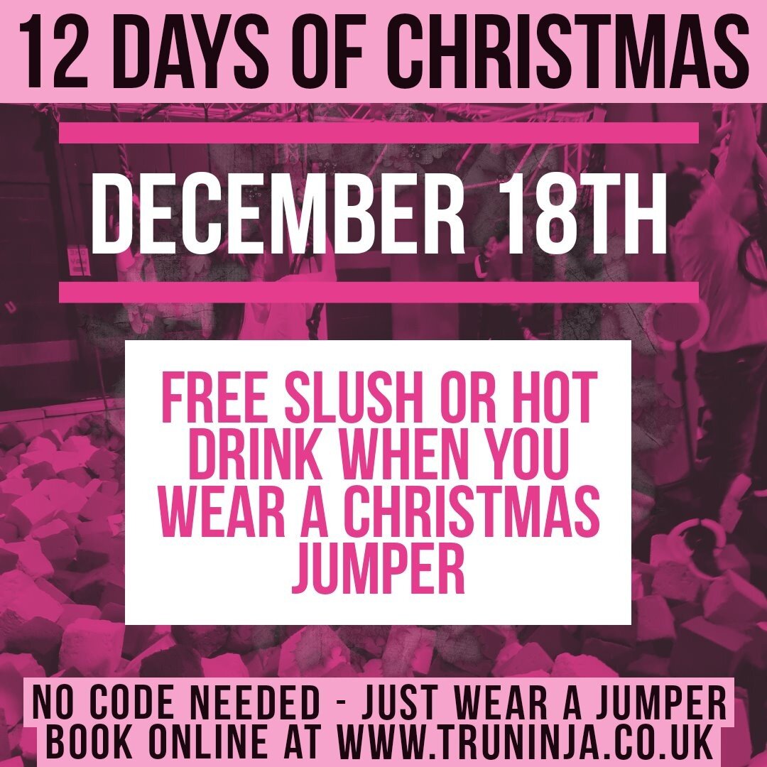 ITS THE 18th! Spread the Christmas cheer and wear a festive jumper for a FREE slush or hot drink 😁🤩
Can't believe 1/3rd of the extra XMAS EVE PARTY tickets have already SOLD OUT - less than 1 week to go!🥳

#party #christmas #christmaseve #christma