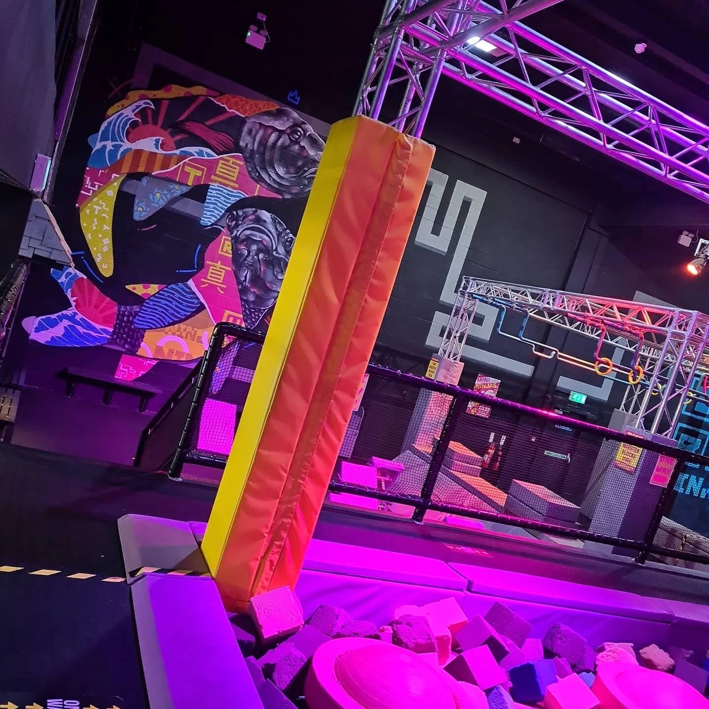 ☆ We are getting ready to REOPEN ☆
FINGERS CROSSED FOR MAY 🤞🏻🤞🏻

#ninja #ninjapark #truninjawarrington #truninja #funwarrington #fun #smallbusiness #sports
#sport #parkour #climb #balance #airbag #inflatable #family #graffiti #koi #bright #indoor