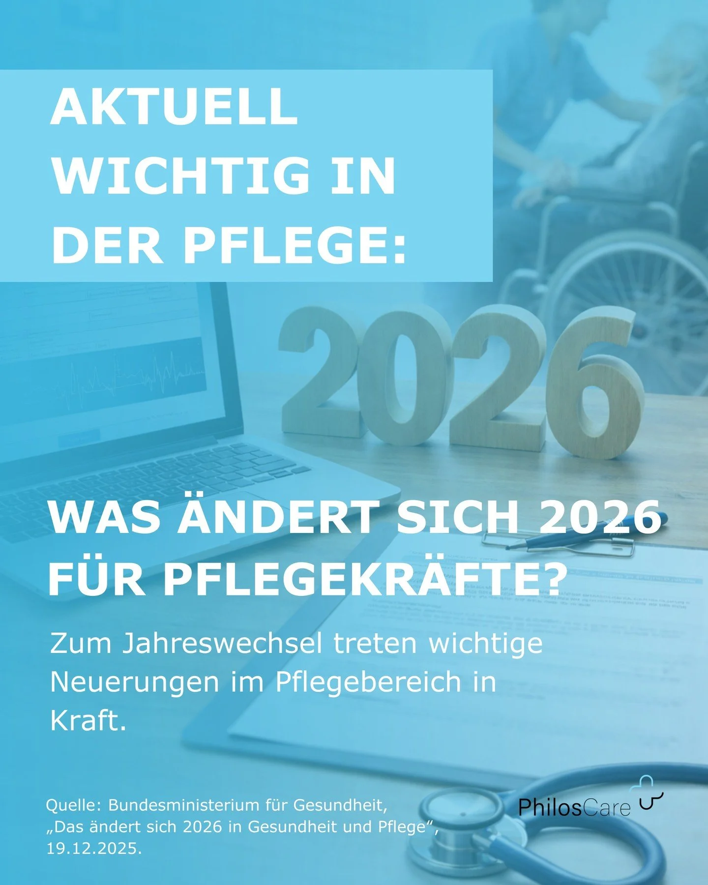 2026 bringt viele Ver&auml;nderungen im Gesundheits- und Pflegebereich. 🤍 

Mehr Kompetenzen f&uuml;r Pflegefachpersonal, weniger B&uuml;rokratie und st&auml;rkere Digitalisierung. 
Die Reformen sollen Pflege langfristig stabiler und zukunftsf&auml;