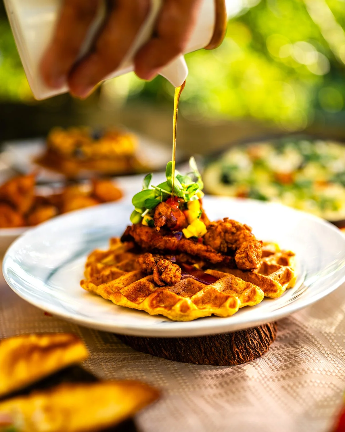 Pumpkin Chicken and Waffles 