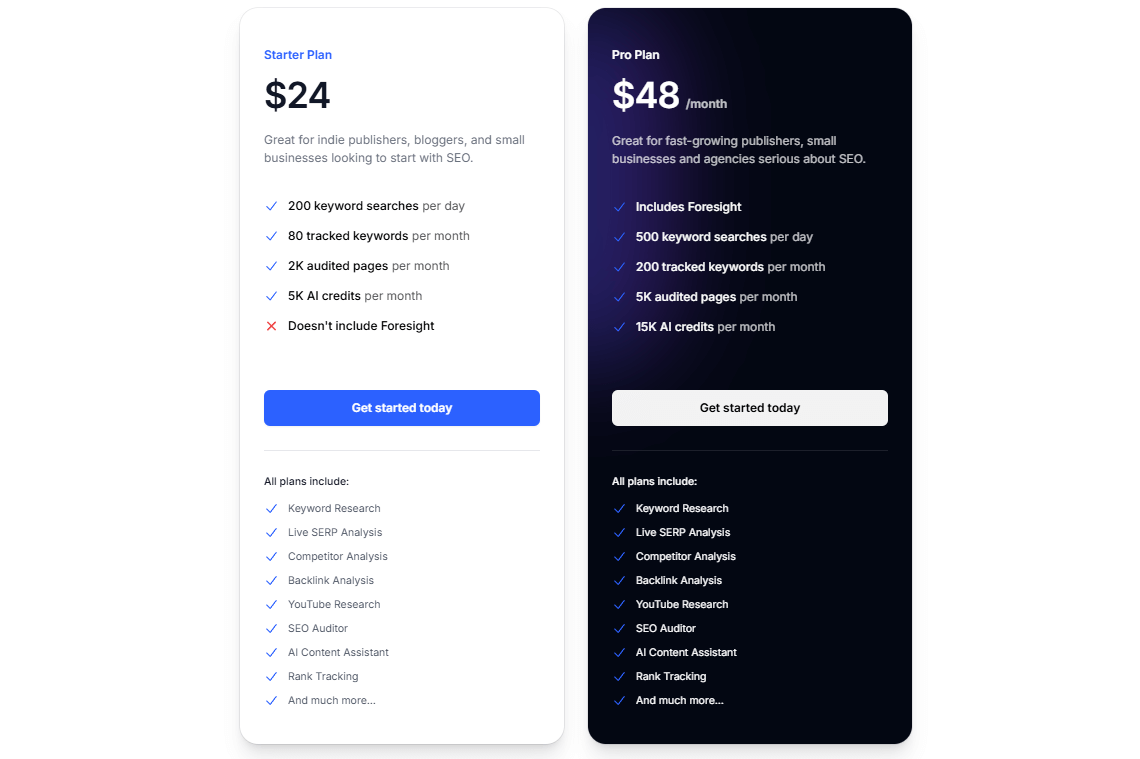 KeySearch review pricing comparison