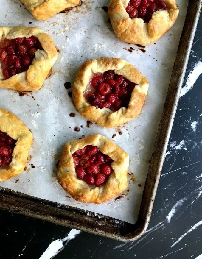 cherry almond galettes