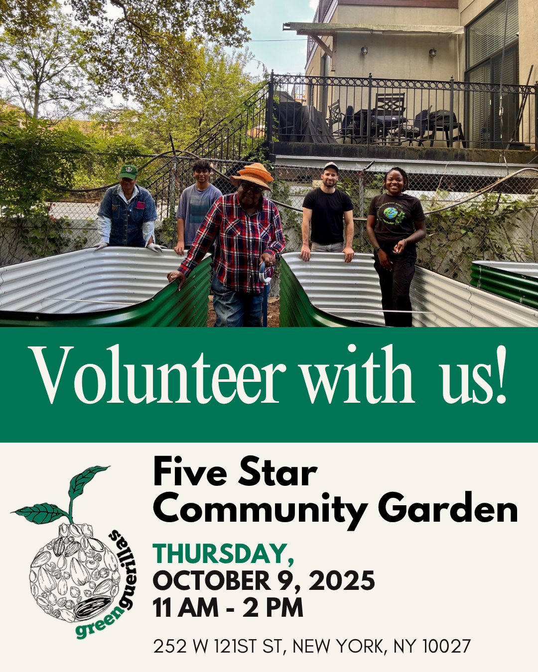  Volunteer Opportunity : Five Star Community Garden