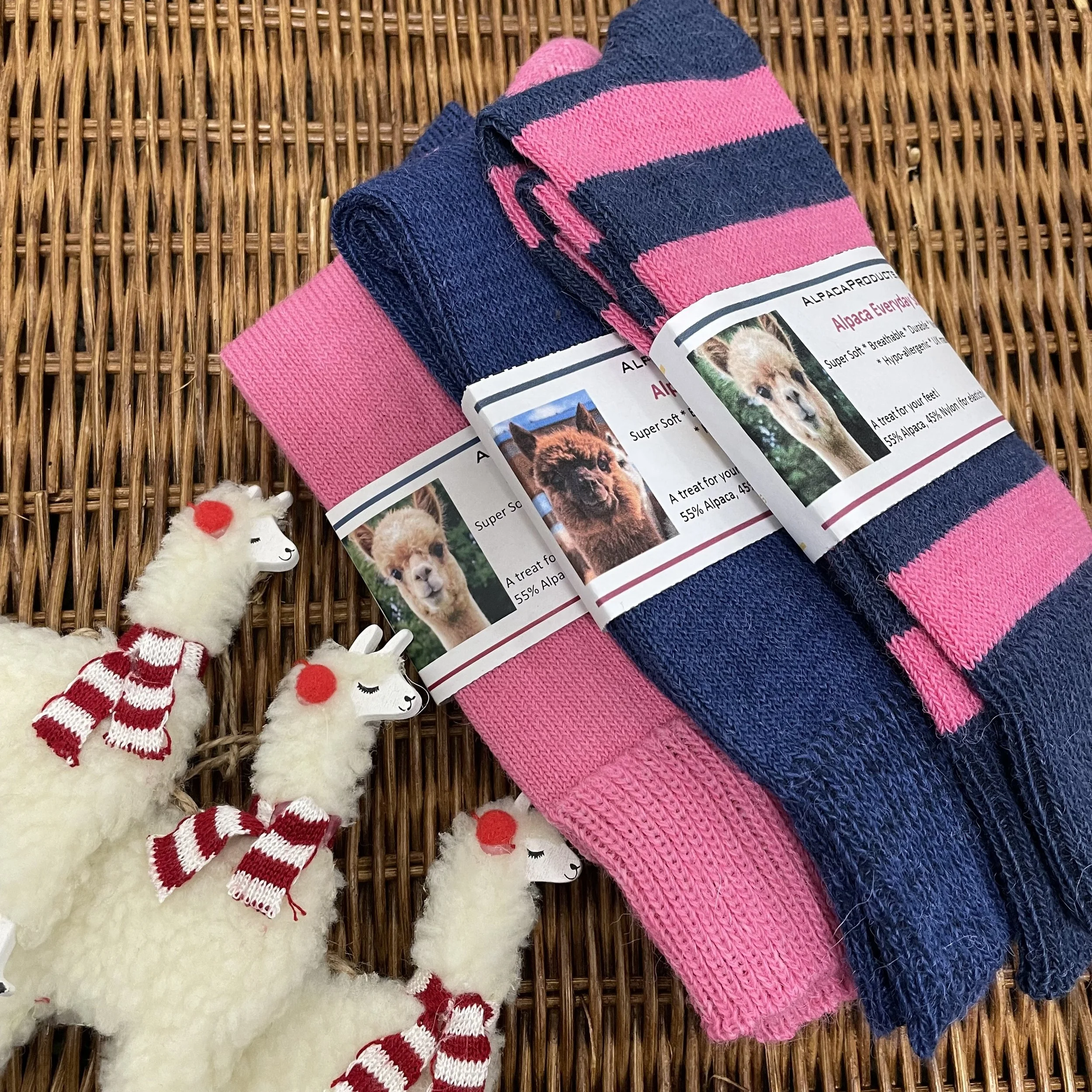 Everyday Sock Bundle in PINK — ALPACA PRODUCTS