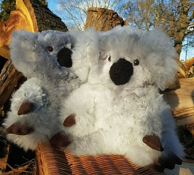 koala soft toy made from fluffy alpaca fur