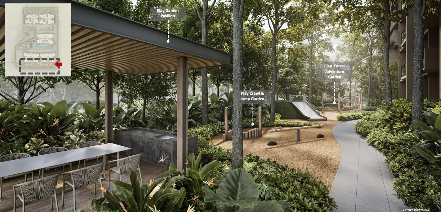 The Forest Adventure Play — described as featuring an integrated natural play area and pavilion