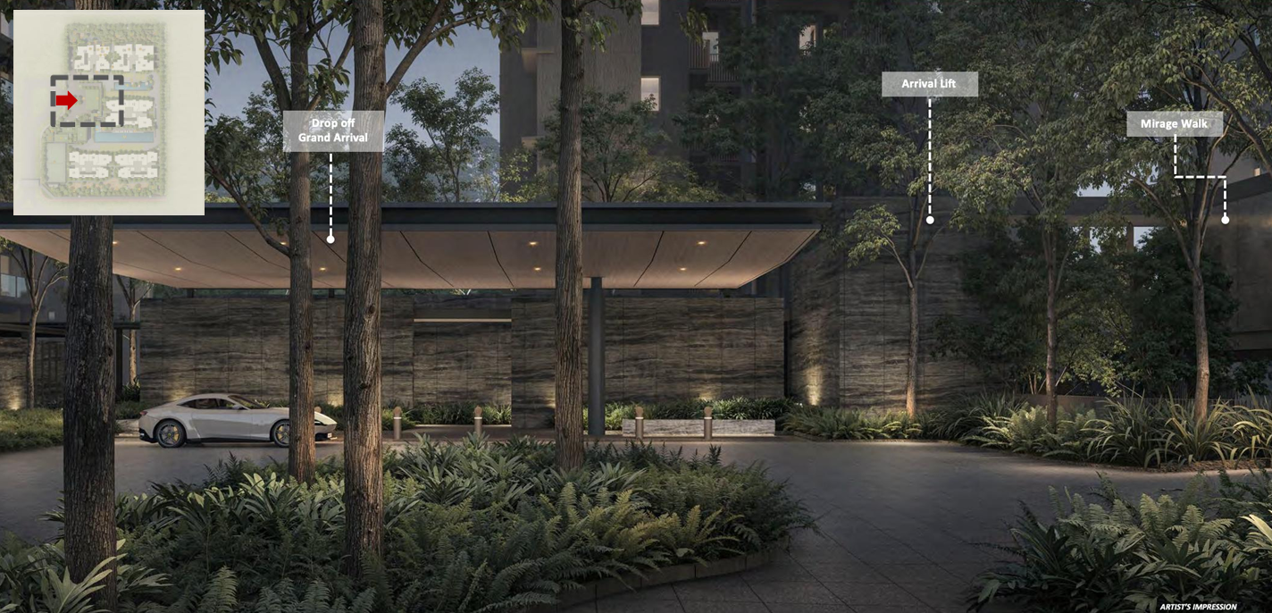 Foyer of the Forest — an intimate drop-off area