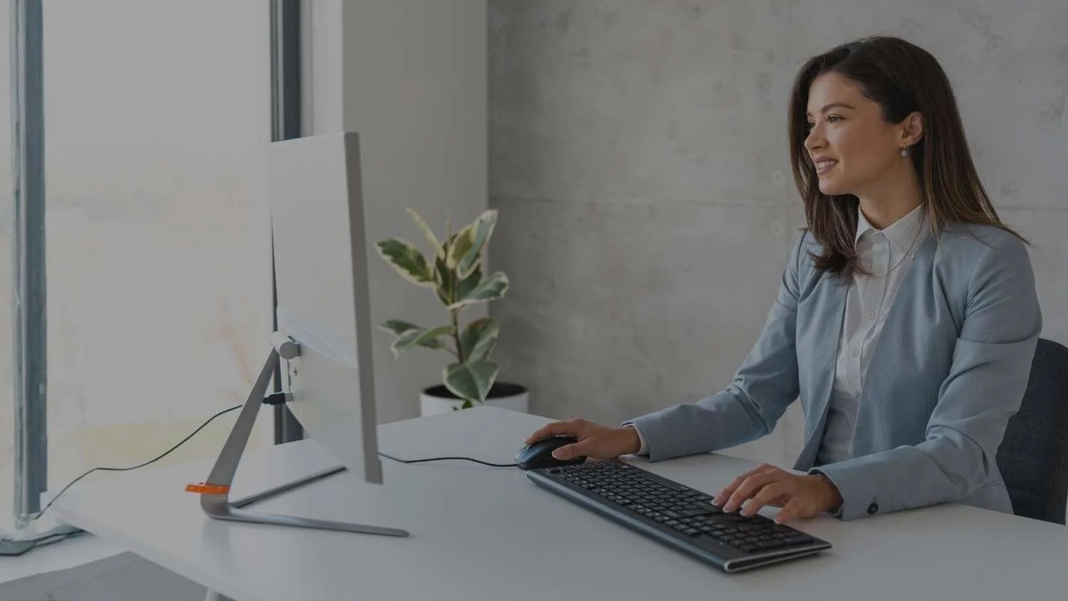 Executive Assistant on Computer