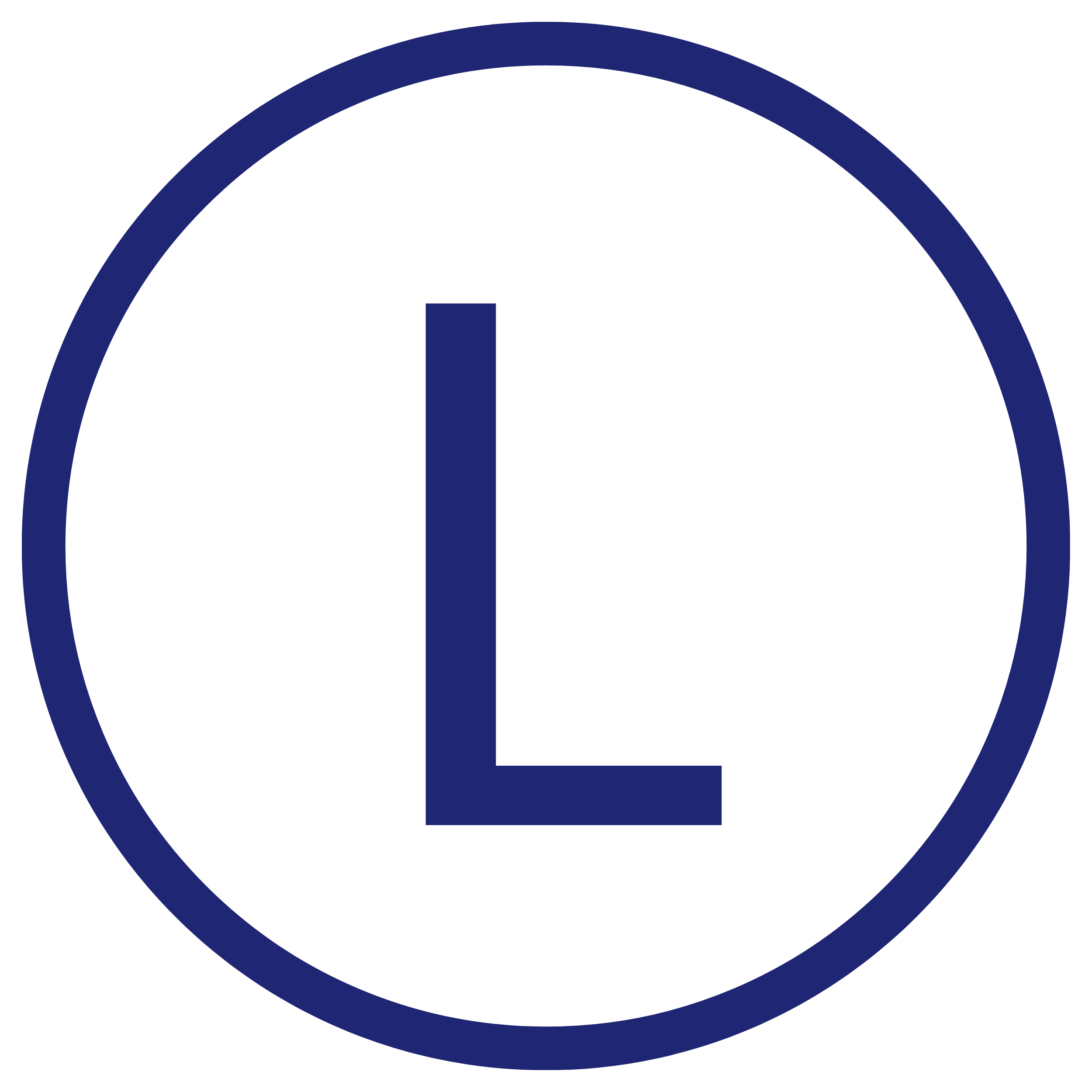 Letter L in circle