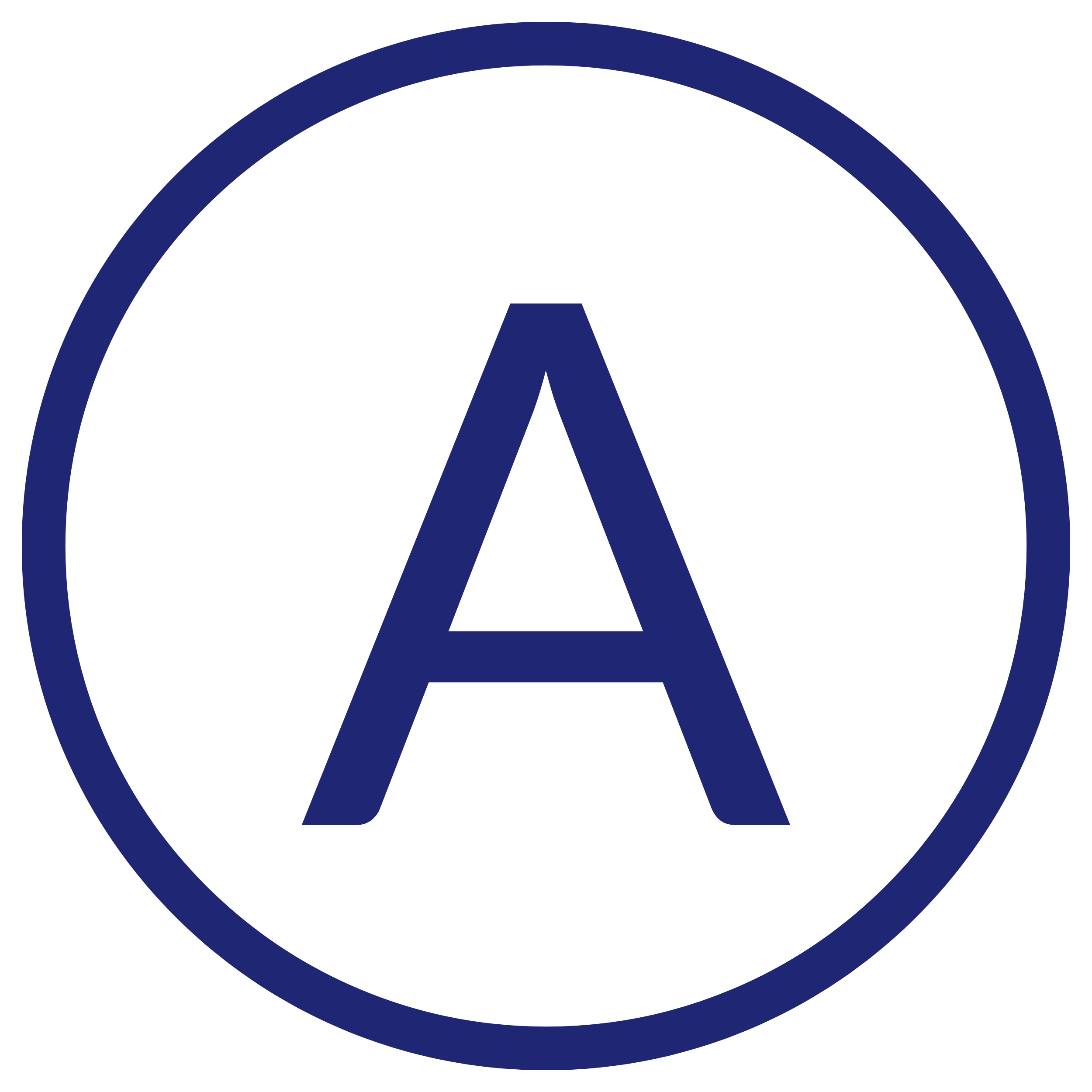 Letter A in circle