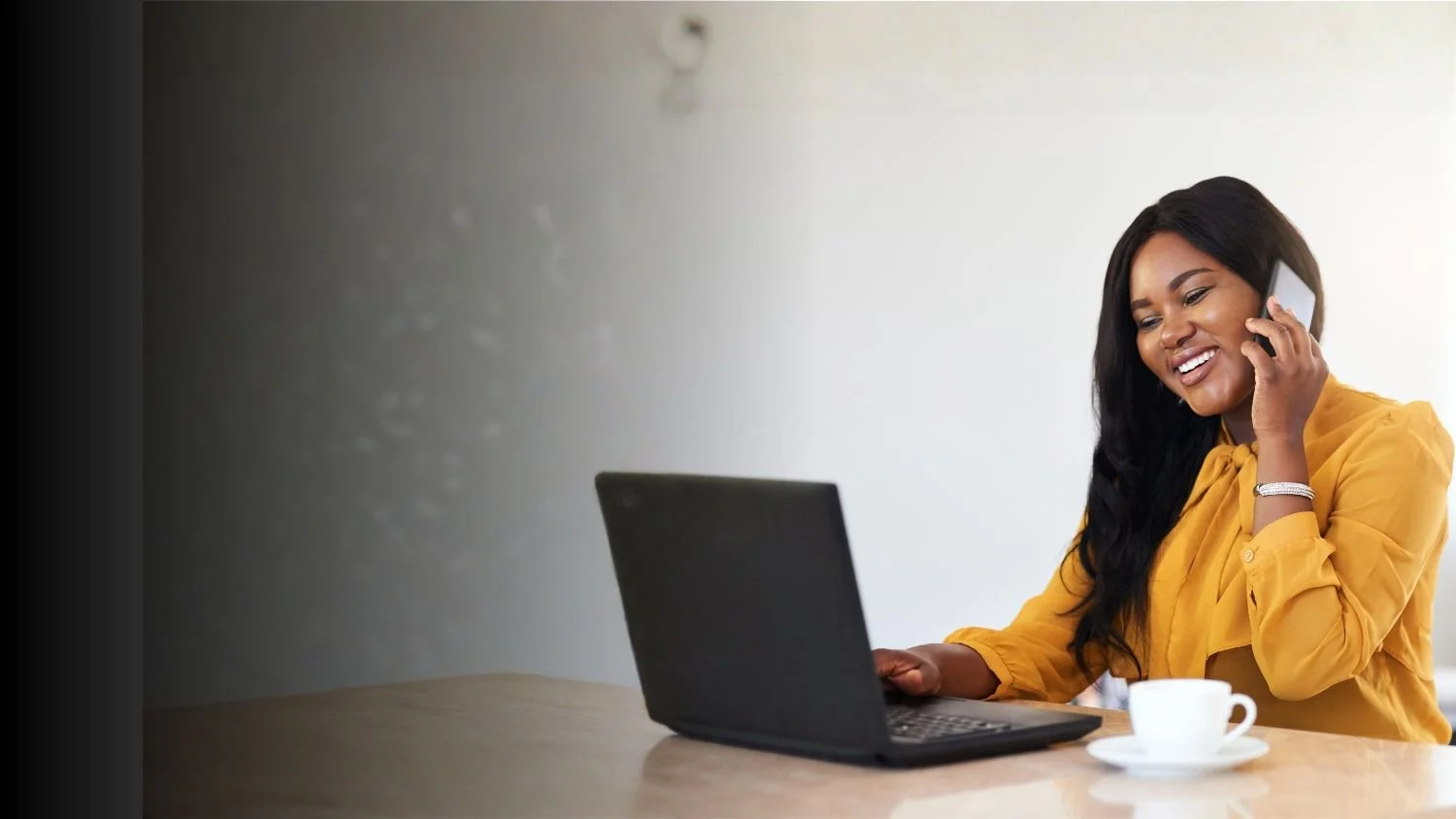 Experienced Executive Assistant on Laptop