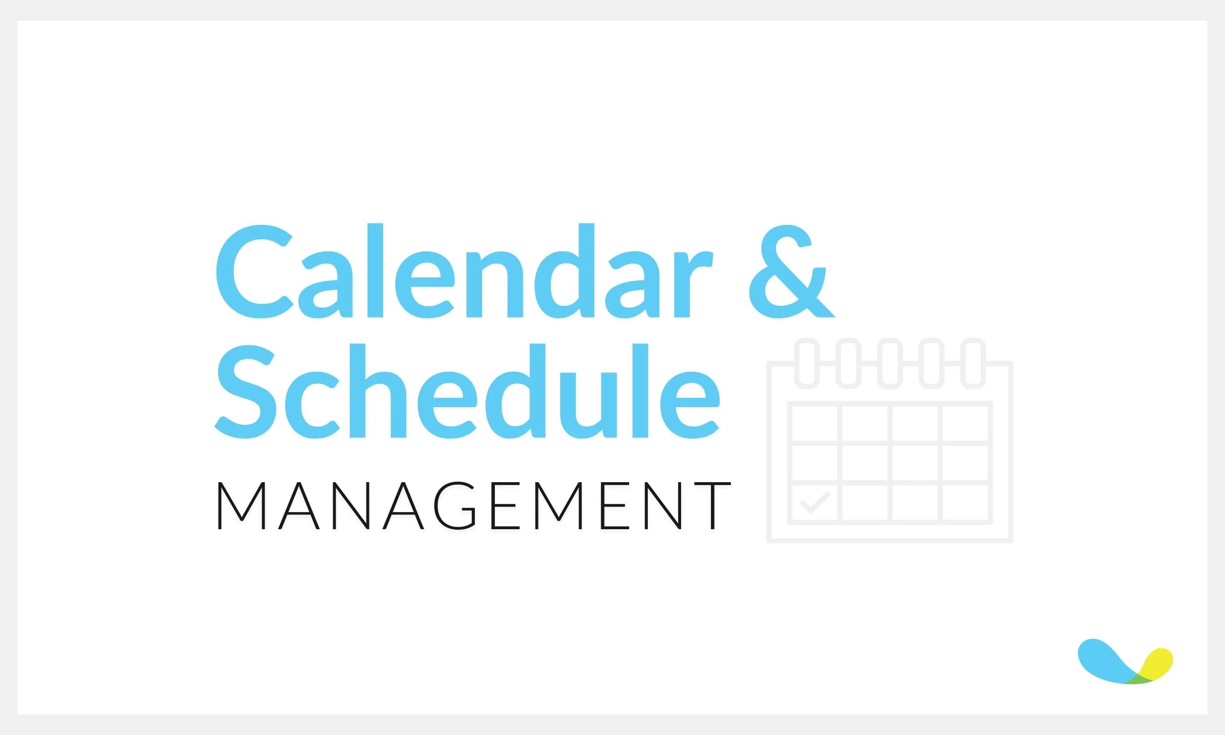 Executive Assistant Calendar & Schedule Management Graphic