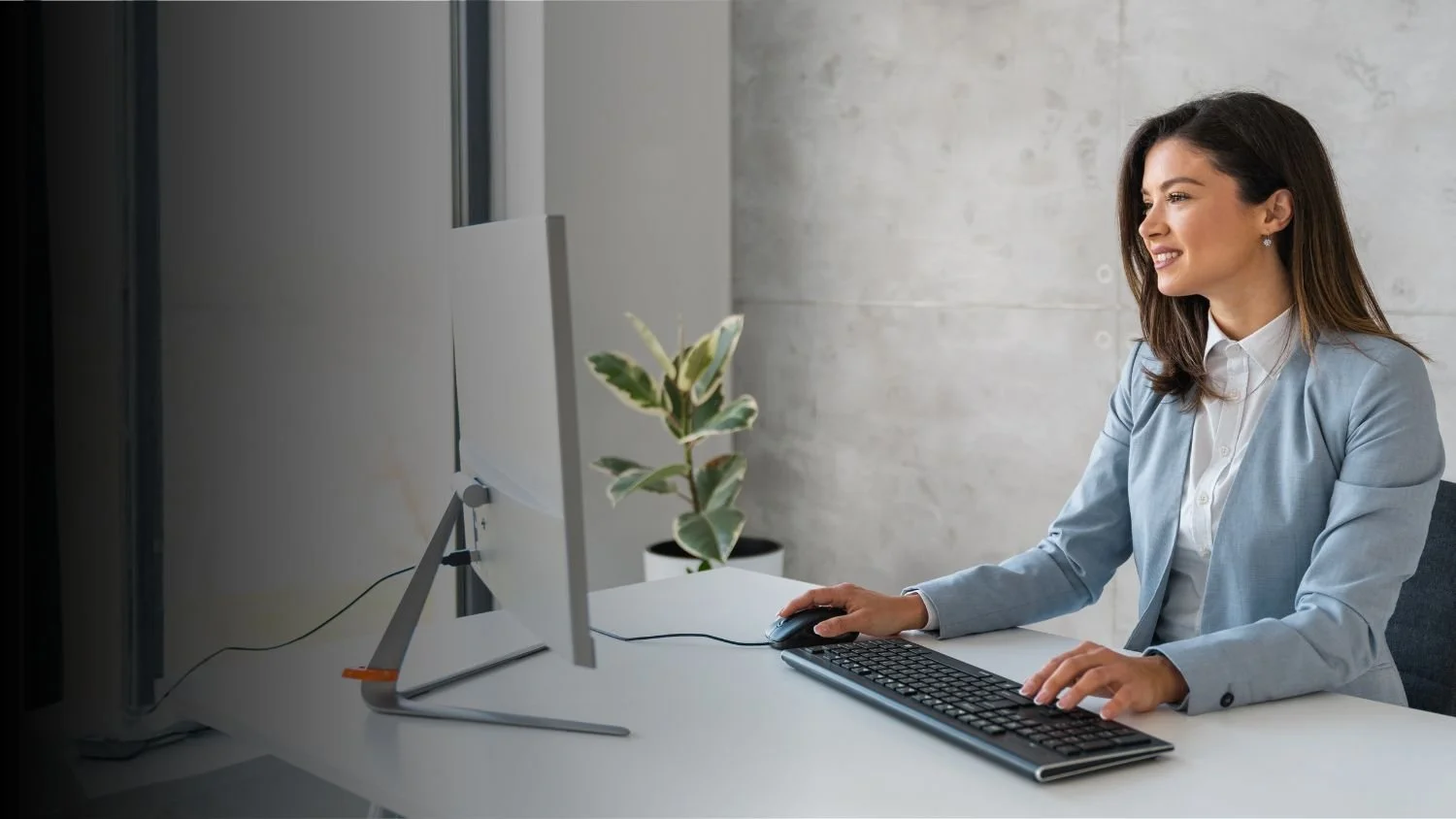 Executive Assistant on Computer