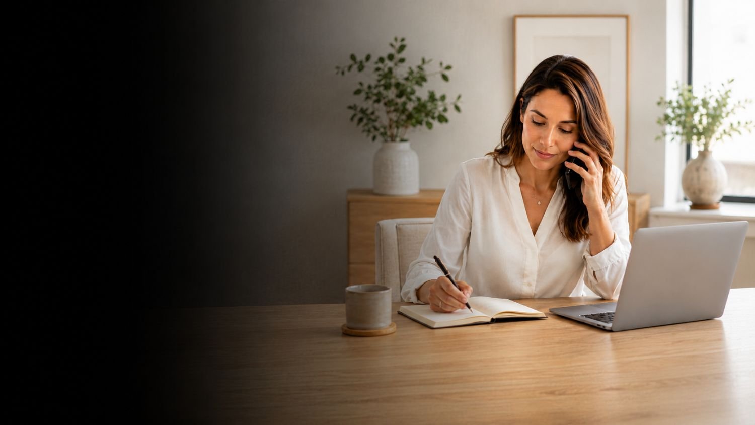 Virtual Executive Assistant on Laptop and Phone