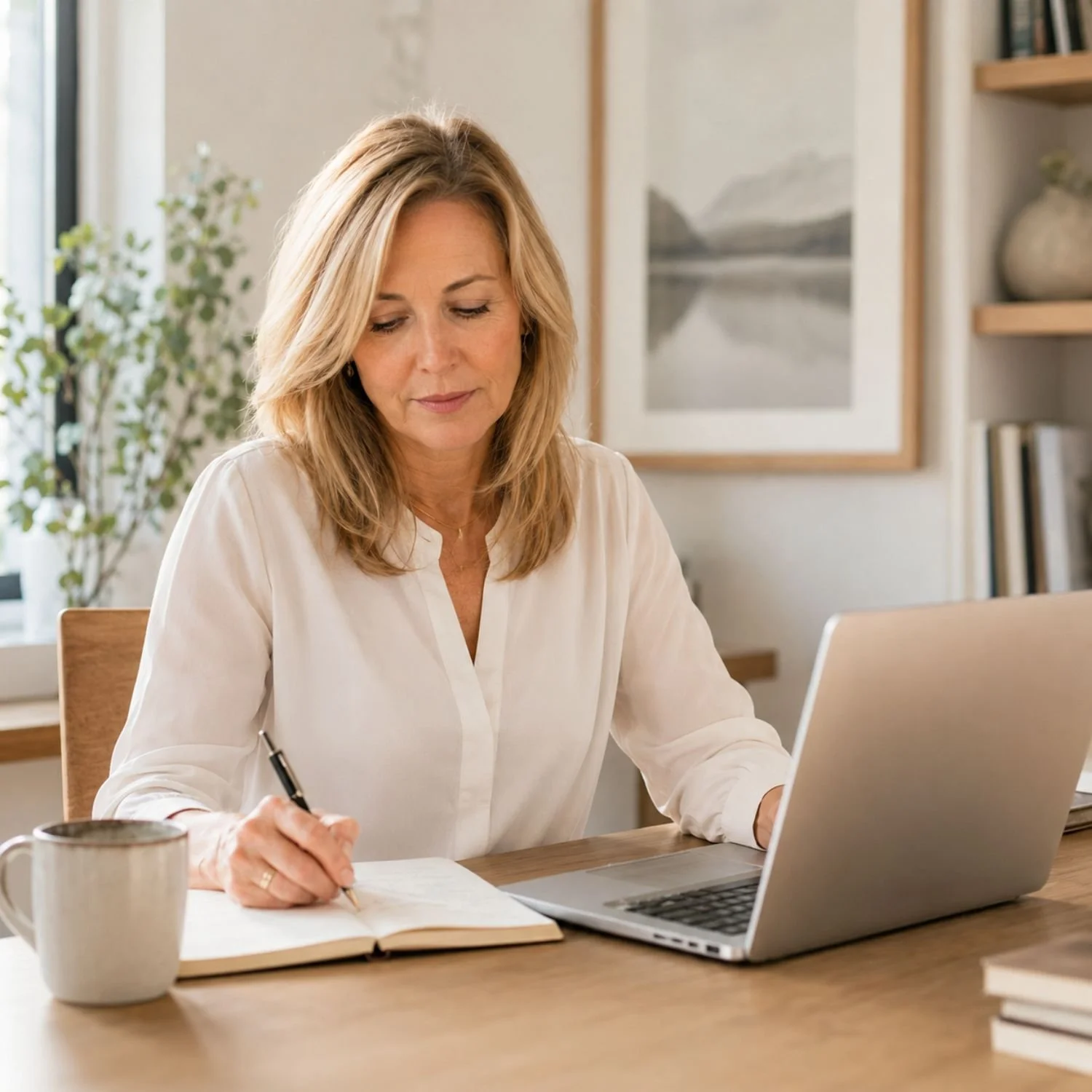 Executive Assistant working at a desk on laptop